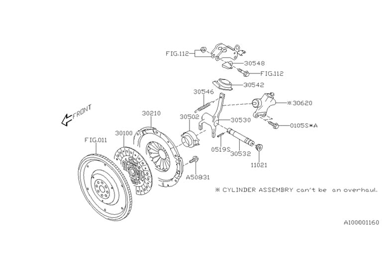 Subaru OEM Clutch, Flywheel, and Related Parts
