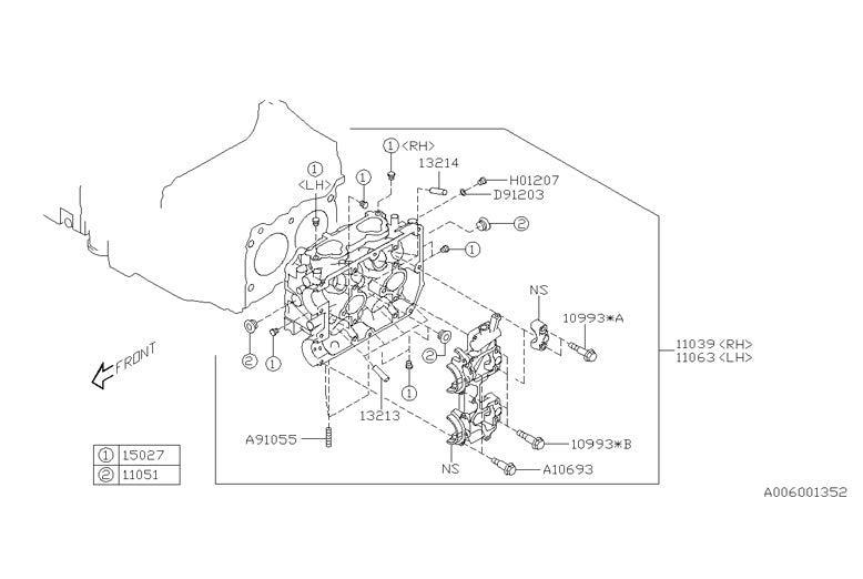Subaru OEM Cylinder Head Components