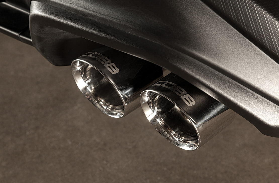 Cobb Stainless Exhaust Tips Top View