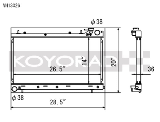 Koyo Aluminum Racing Radiator Forester XT MY06-08