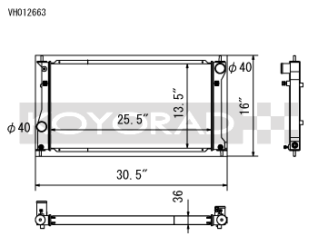 Koyo Aluminum Racing Radiator BRZ