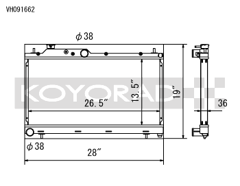 Koyo Aluminum Racing Radiator MY08-21
