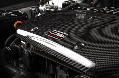 Cobb Carbon Engine Cover Close Up View