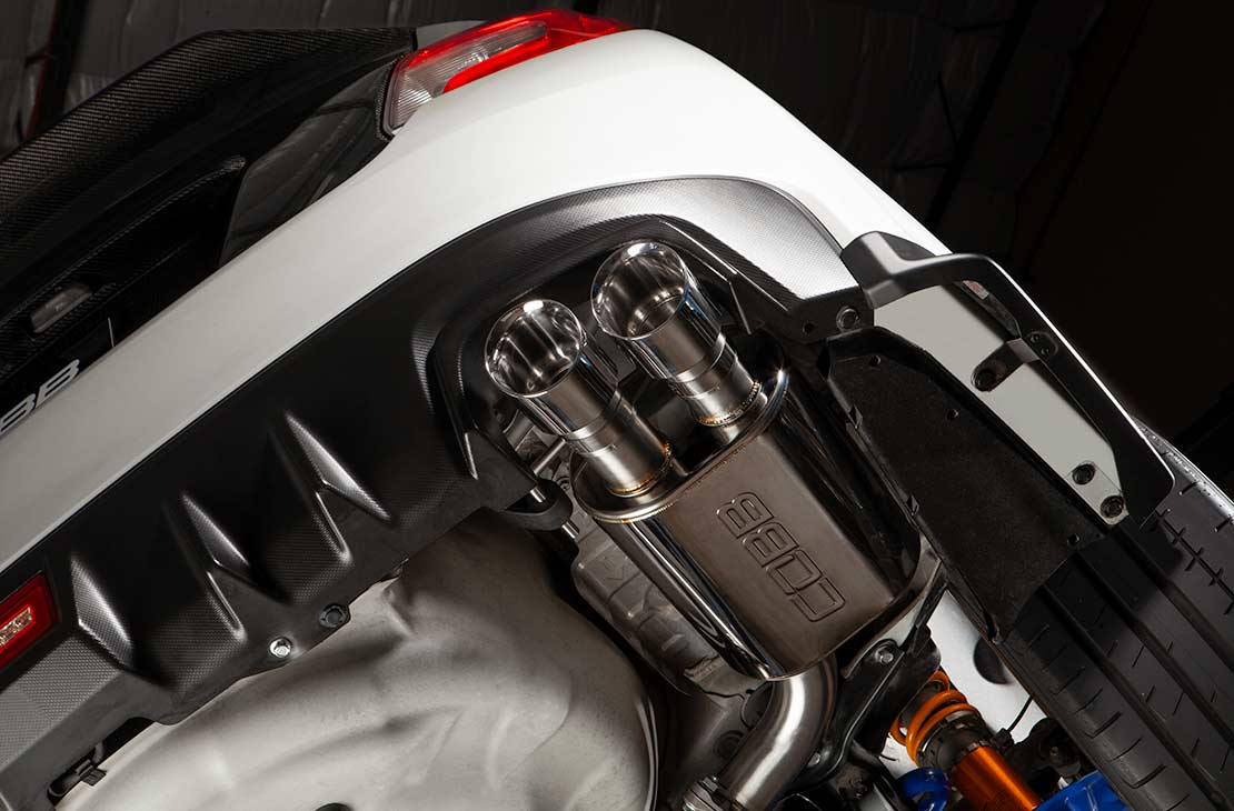 Cobb Stainless Muffler Shown Installed