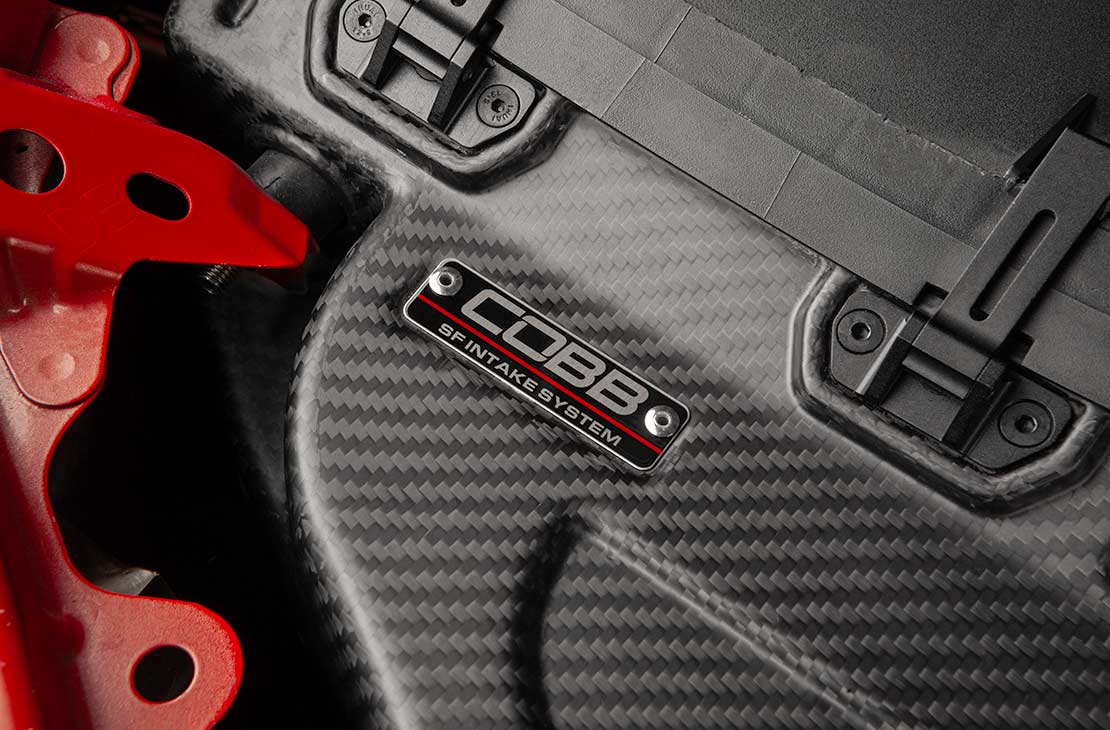 Cobb Redline Badge on Matte Carbon