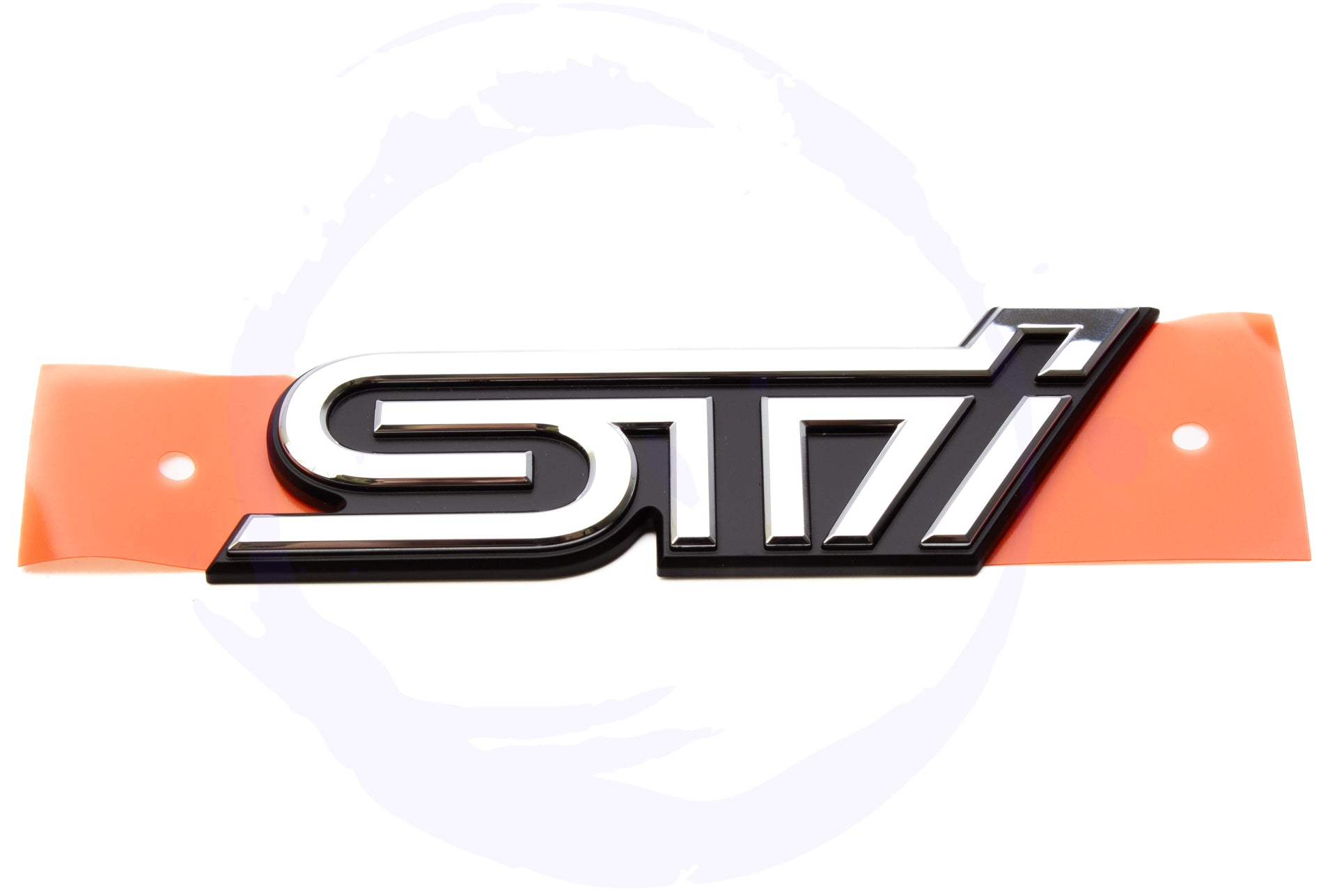 S401 Black STI Trunk Emblem